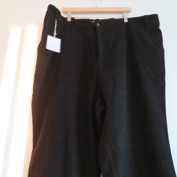 GILLIAN STEVENS Ollie Trouser Pants Black Corduroy Minimalist Size 3XL NWT - Picture 8 of 12